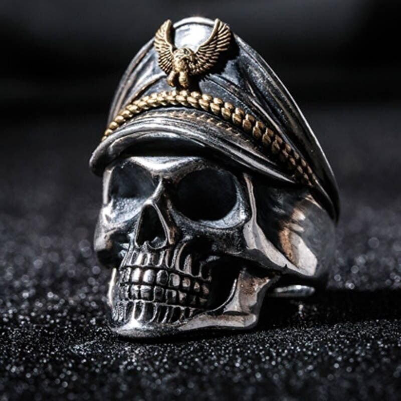 Men's Hip Hop Skull Pivate King Captain Rings-VESSFUL