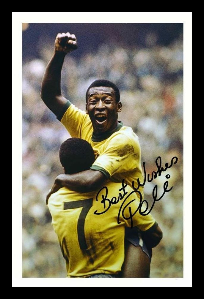 Pele - Brazil Autograph Signed & Framed Photo Poster painting