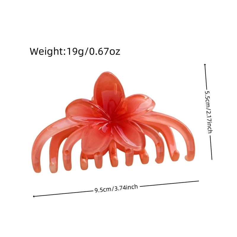 Women’s Casual Minimalist Flower Plastic Resin Stoving Varnish Hair Claws