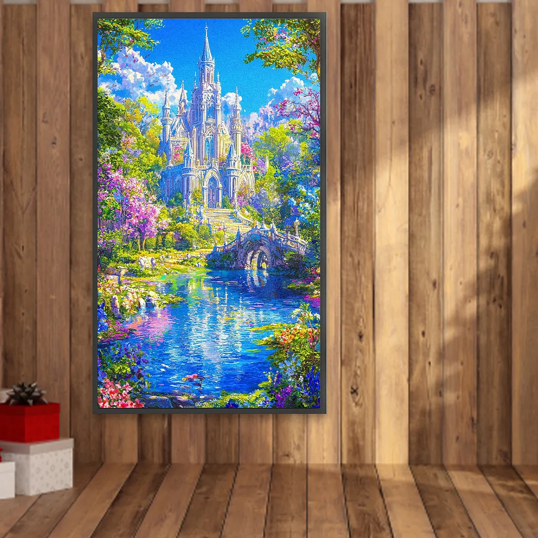 Castle 5D Full Round Drill DIY Diamond Painting Kit for Adults 40x70CM