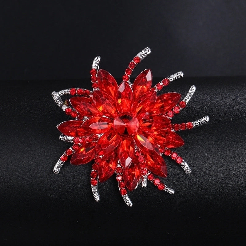 Korean Style Pin Flower Alloy Plating Rhinestones Women’S Brooches