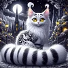 Castle Cat-11CT Stamped Cross Stitch 50*50cm