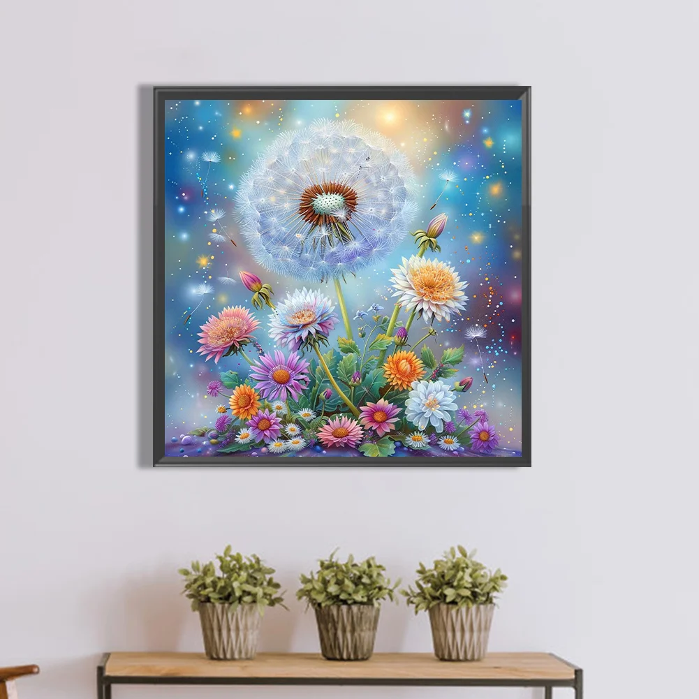 Partial AB Diamond Painting - Full Round Drill - Dandelion(Canvas|45*45cm)