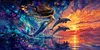 Luxury AB Velvet Diamond Painting Kit - Mermaid and Dolphin