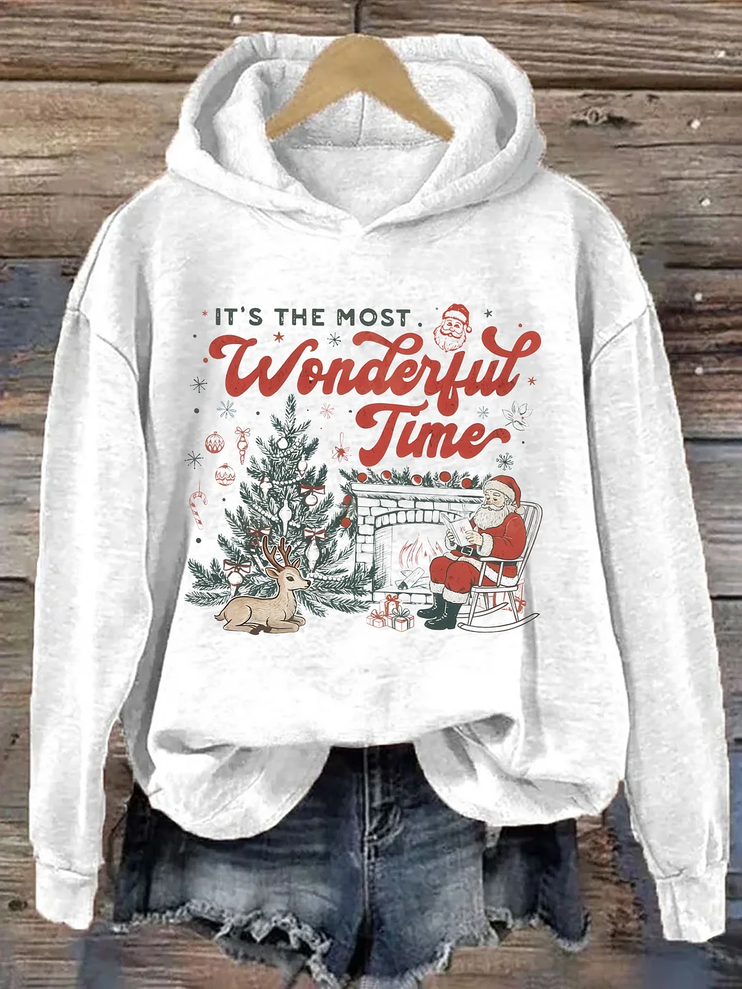 Retro Santa Christmas Hoodie