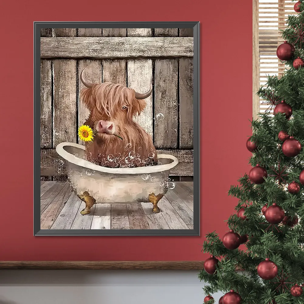 Diamond Painting - Full Round Drill - Bathtub Yak(Canvas|30*40cm)