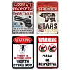 (Multi Style)Warning Sign - Metal Tin Signs(8*12Inch)