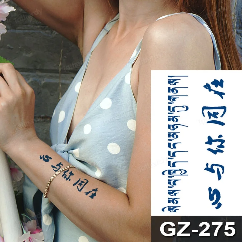 Waterproof Temporary Juice ink Sticker Triangle Star Words Feather Natural Fruit Gel Long lasting Tattoo Art for Men Women Arm