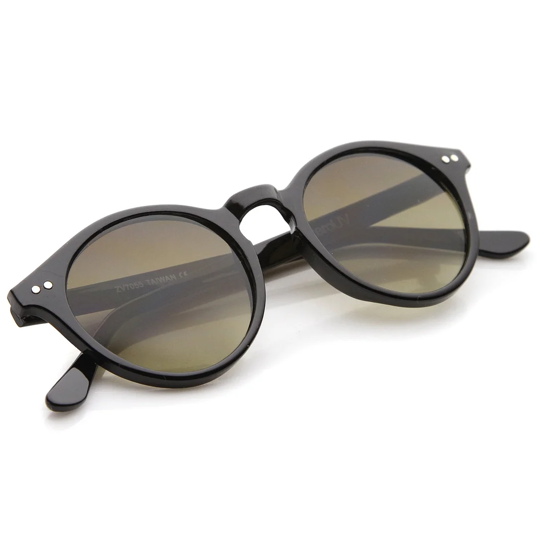 Classic Horn Rimmed Keyhole Nose Bridge P3 Round glasses 46mm