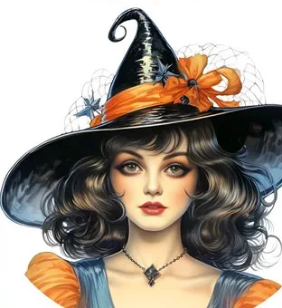 Halloween Pumpkin Witch Girl 11CT Stamped Cross Stitch 50*50CM