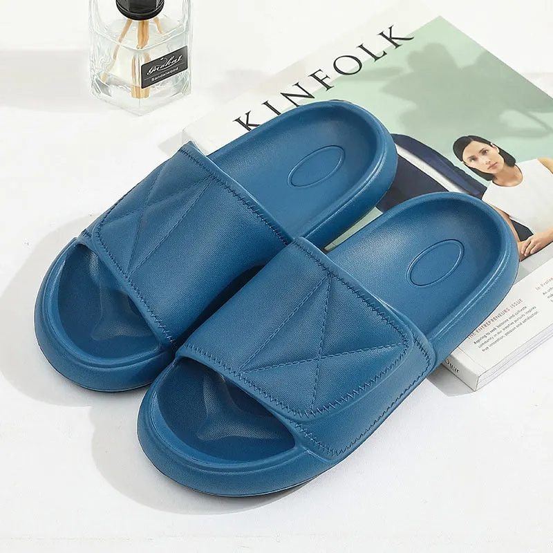 Women Indoor Floor Flat Shoes Summer Non-slip Flip Flops Bath Home Slippers Female Slipper Comfortable Mens Shoes House  Slipper