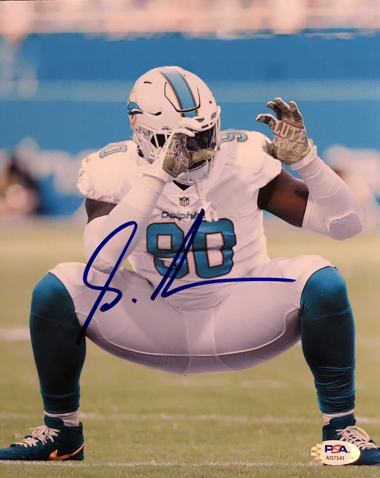 Shaq Lawson Signed Autographed Miami Dolphins 8x10 Photo Poster painting Psa/Dna