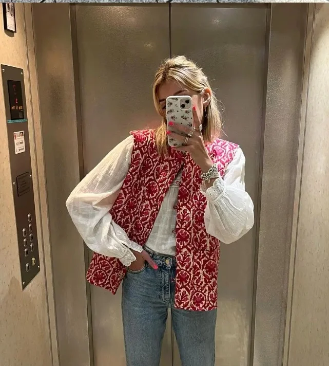 Nigikala Nigikala Women's Explosive Double-Sided Printed Vest