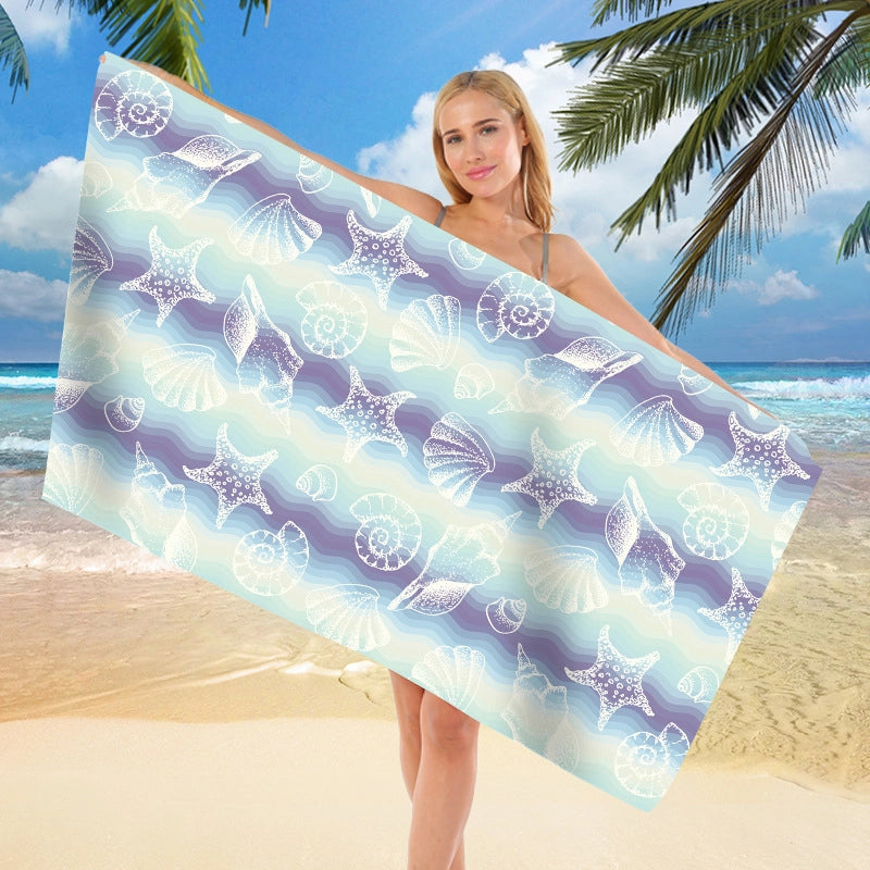 Vacation Geometric Superfine Fiber Beach Towel Towels
