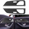 NVCNX Carbon Fiber Accessories for Mercedes Benz GLE 350 450 450e 580 53 63 S AMG/GLS 450 580 63 AMG 2020-2024 2025 Rear Door Panel Cover Interior Trim Thick Overlay Sticker Decal 4PCs Style D