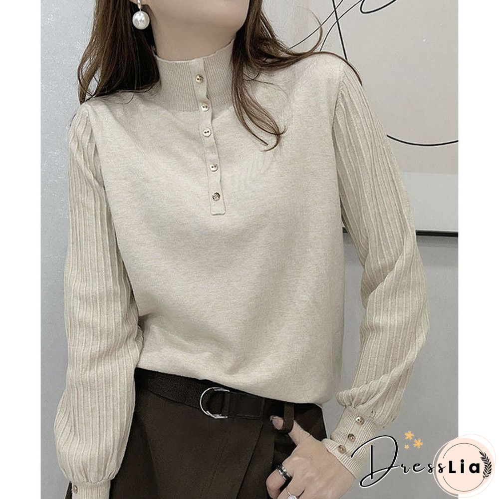 Half-neck Sweater Women's Loose-fitting Foreign-style Bottoming Sweater