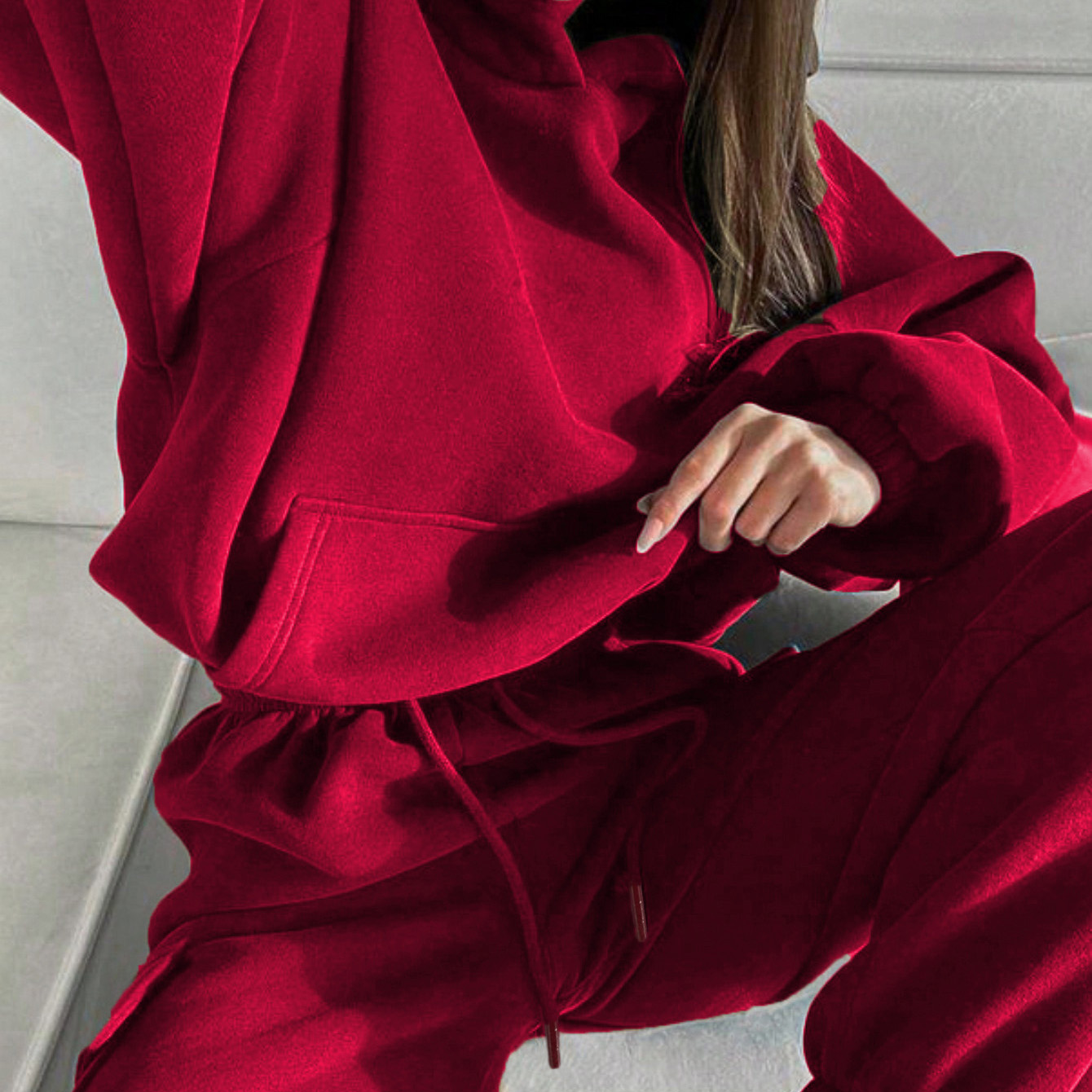 Women's Fashion Sports Casual Sweatshirt Set