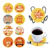 8PCS DIY Acrylic Round Diamond Painting Coasters Kits (Halloween Gnome)