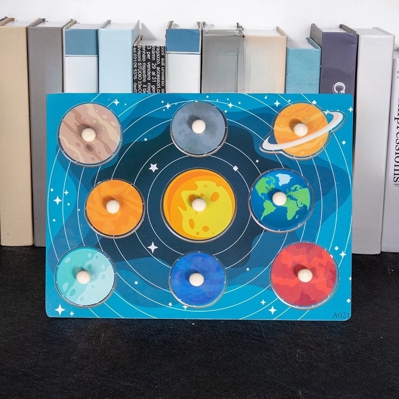 Children ‘s Education Wooden Toys Numbers Alphabet Fruit Intelligence Building Blocks 1 Set