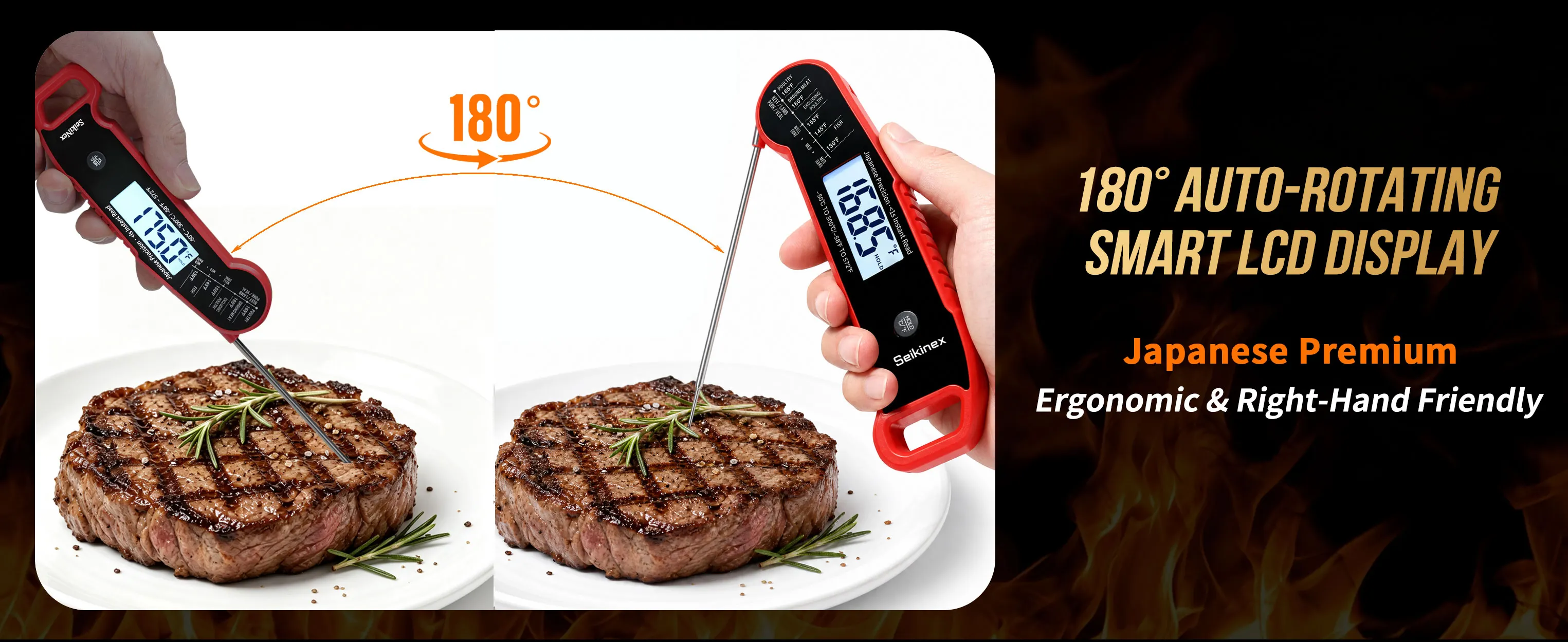Seikinex food thermometer 1s instant read