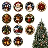 12Pcs Diamond Painting Christmas Ornaments for Adults Round Acrylic DIY