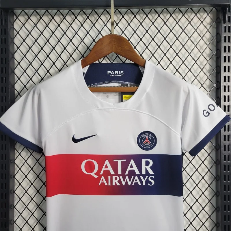 2023/2024 Psg Paris Saint-Germain Away Foowaytball Shirt 1:1 Thai Quality Kids Size