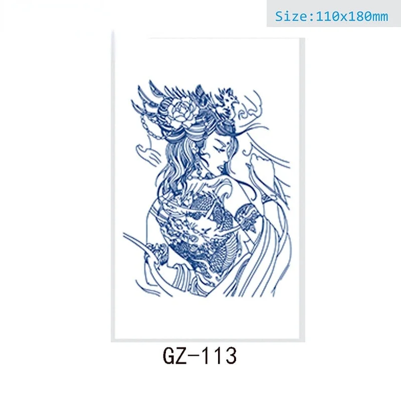 Net Red Herbal Juice Semi-permanent Waterproof Sweat-proof Tattoo Masking Scar Tattoo Sticker Herbal Juice Tattoo Sticker