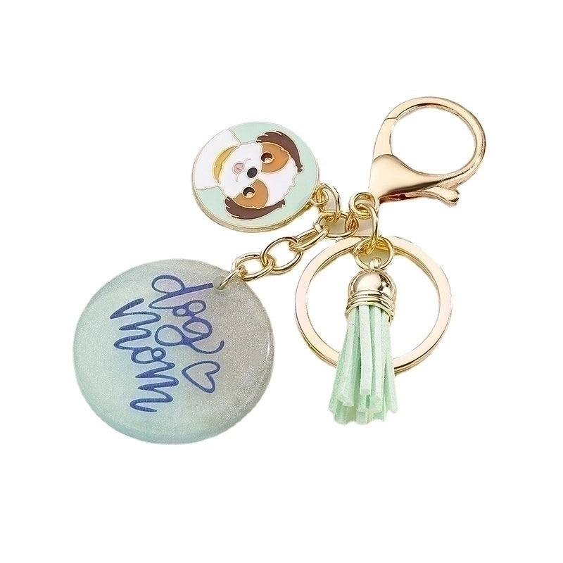 Cute Letter Resin Mother’s Day Unisex Keychain