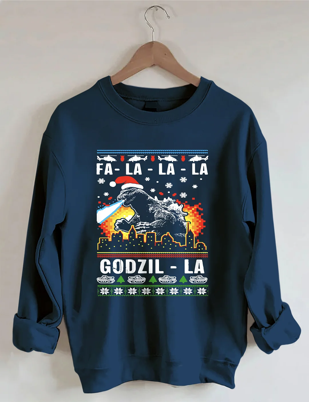 Funny Godzilla Ugly Christmas Sweatshirt