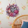 Hummingbird Welcome 5D DIY Diamond Painting Dots Pendant with Crystal Special Shape Rhinestone Diamond Art Window Hanging Ornament Single-Sided Drill 7.76x7.68inch for Home Garden Wall Door Decor