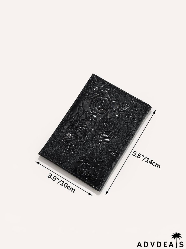 Floral Embossed Passport Case