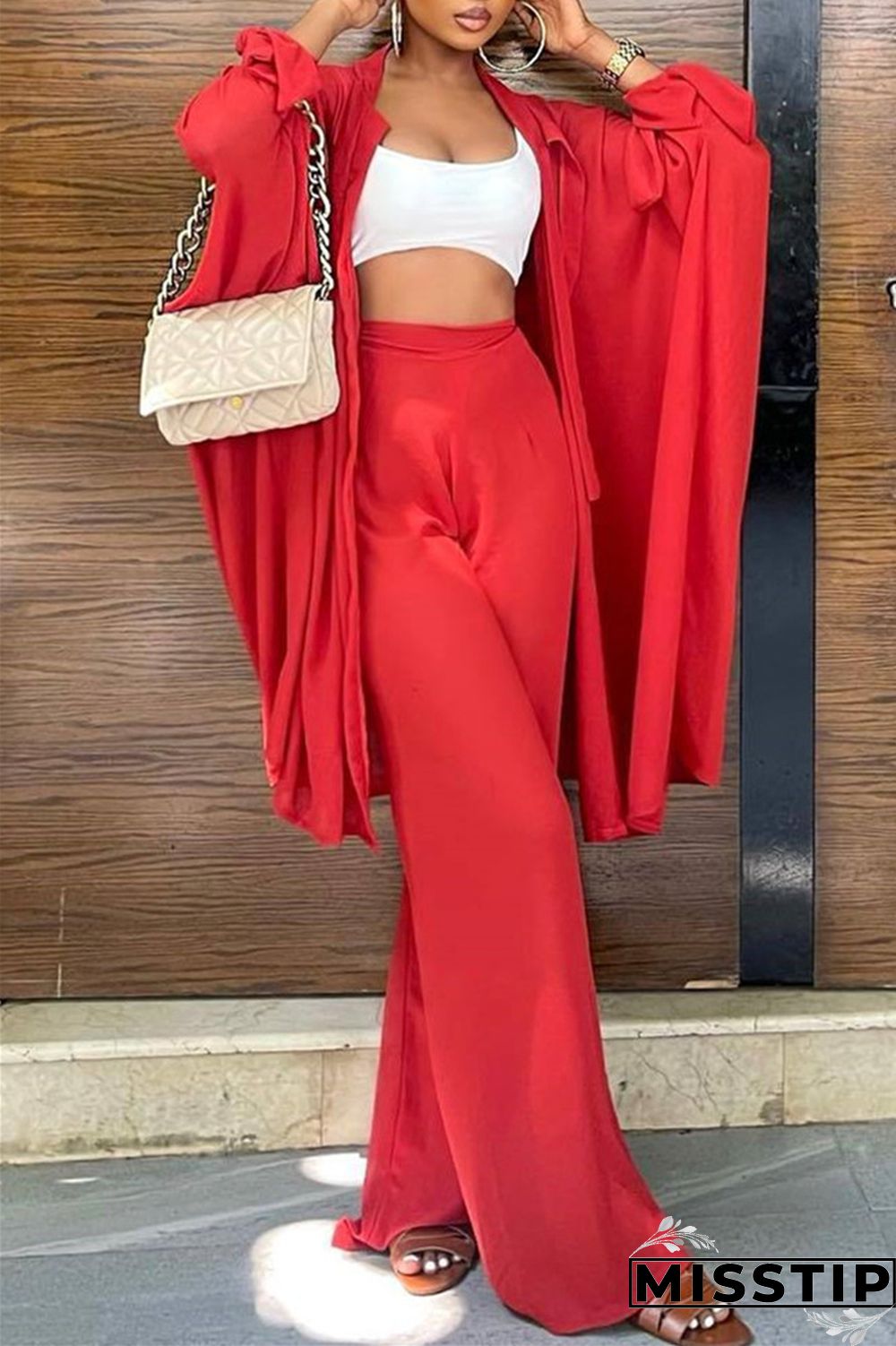 Black Fashion Casual Solid Cardigan Pants Long Sleeve Two Pieces