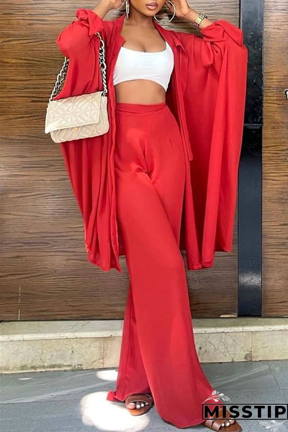 Black Fashion Casual Solid Cardigan Pants Long Sleeve Two Pieces