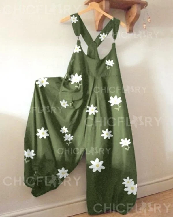 Casual Floral Jumpsuit