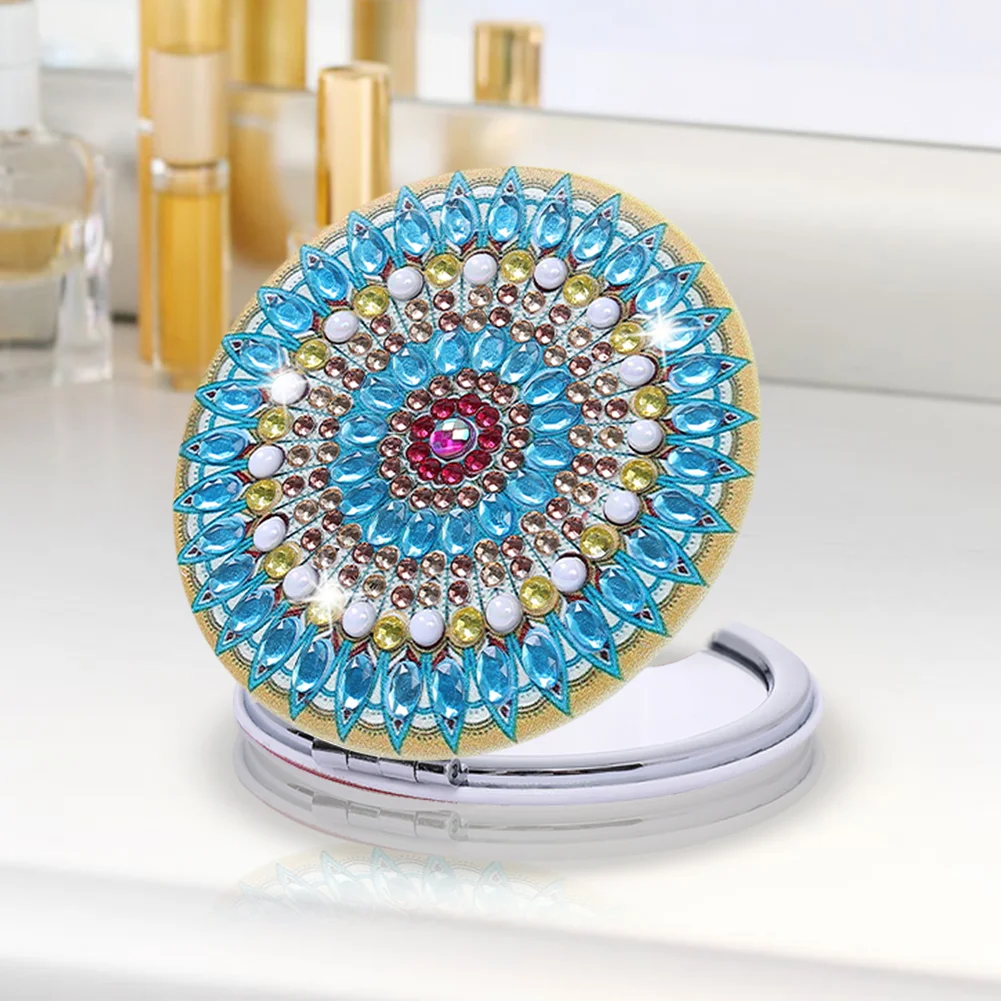 DIY Diamond Art Mosaic Makeup Mirror Paint by Number Kits Mandala