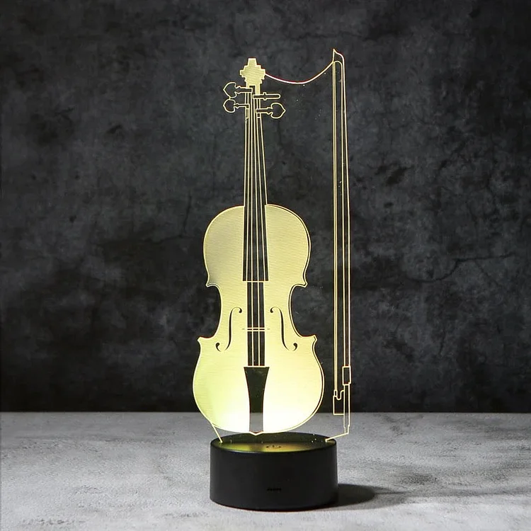Violin 3D Illusion Lamp slivor