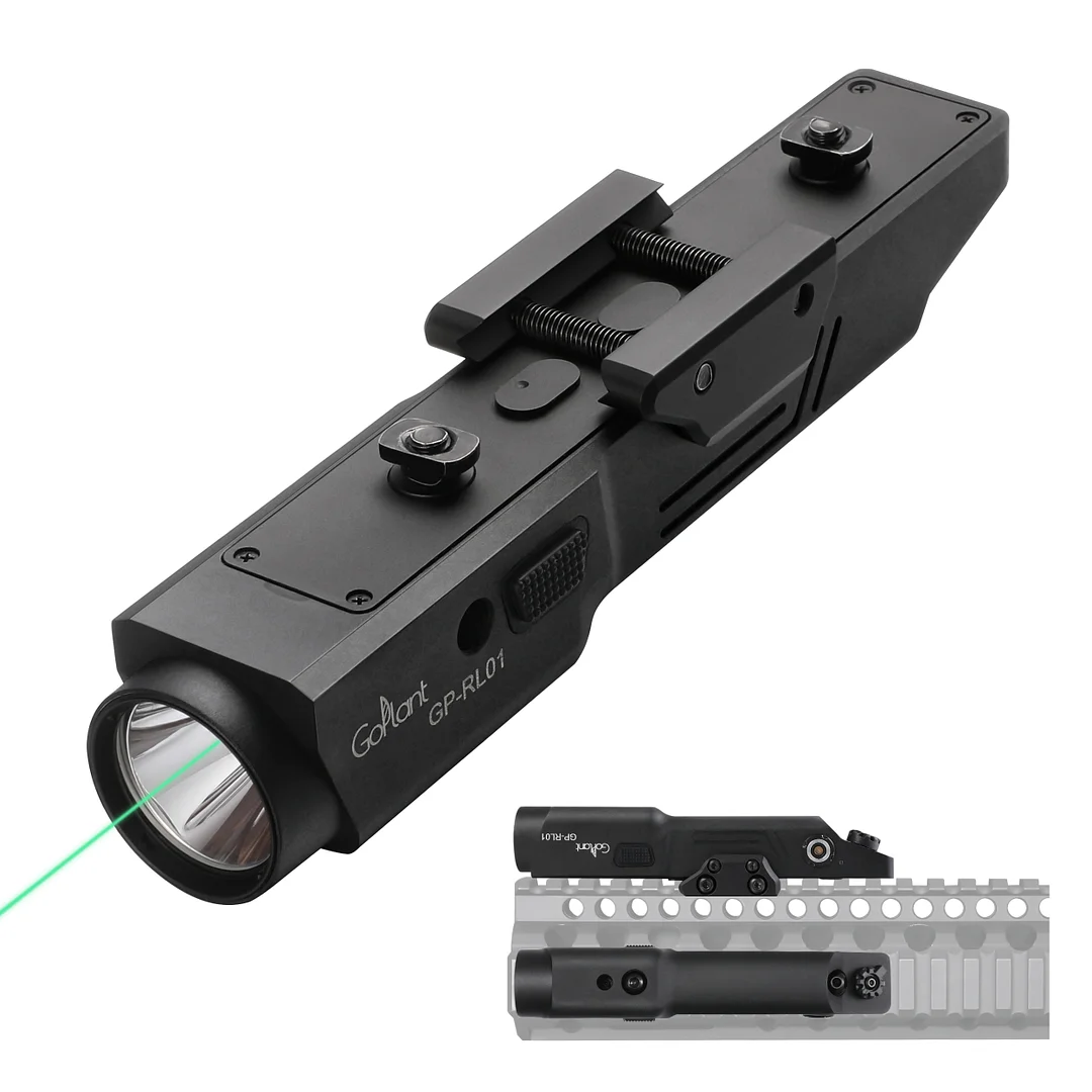 thumbnail image 2 of Heavy Duty Tactical Red Laser Sight Flashlight Combo, Picatinny Mount, 2000 Lumen, USB Rechargeable 2 of 5