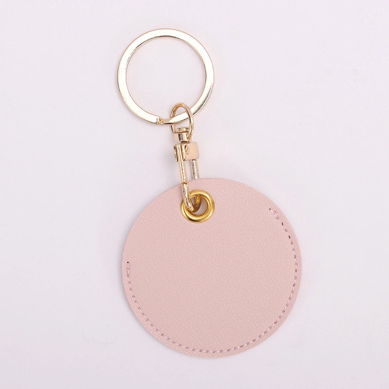 Access Card Case Water Drop Keychain Genuine Leather Community Women Men’s Ic Student Bus Card Elevator Induction Protective Case