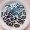100PCS Cute Letter Flashing UV Plated Colorful Acrylic Beads