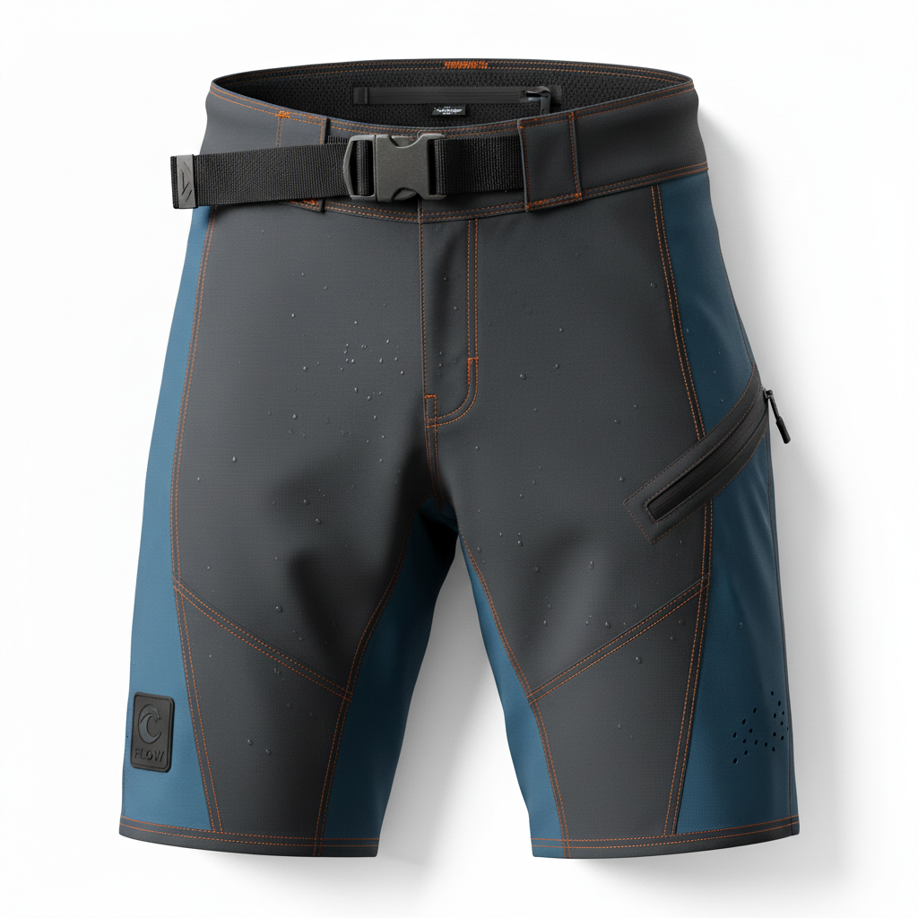 thesupersurf Functional Waterproof Shorts with Adjustable Waistband 