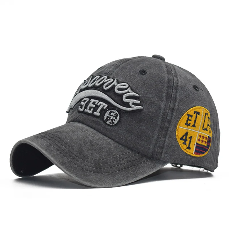Cotton Used Washed 3ET Embroidered Baseball Cap