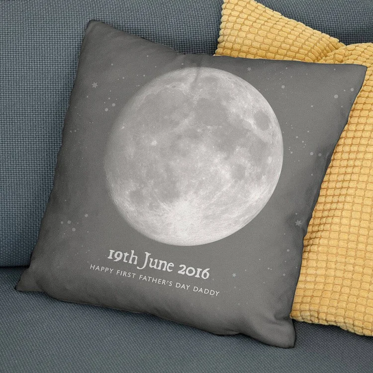 BlanketCute-Personalised Special Date 'Moon Phase' Cushion with Your Name
