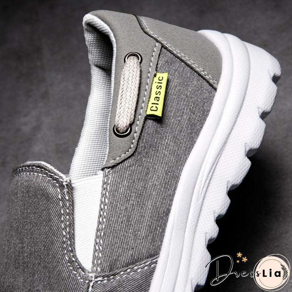 Men Canvas Casual Breathable Footwear Plus size Flat Shoes