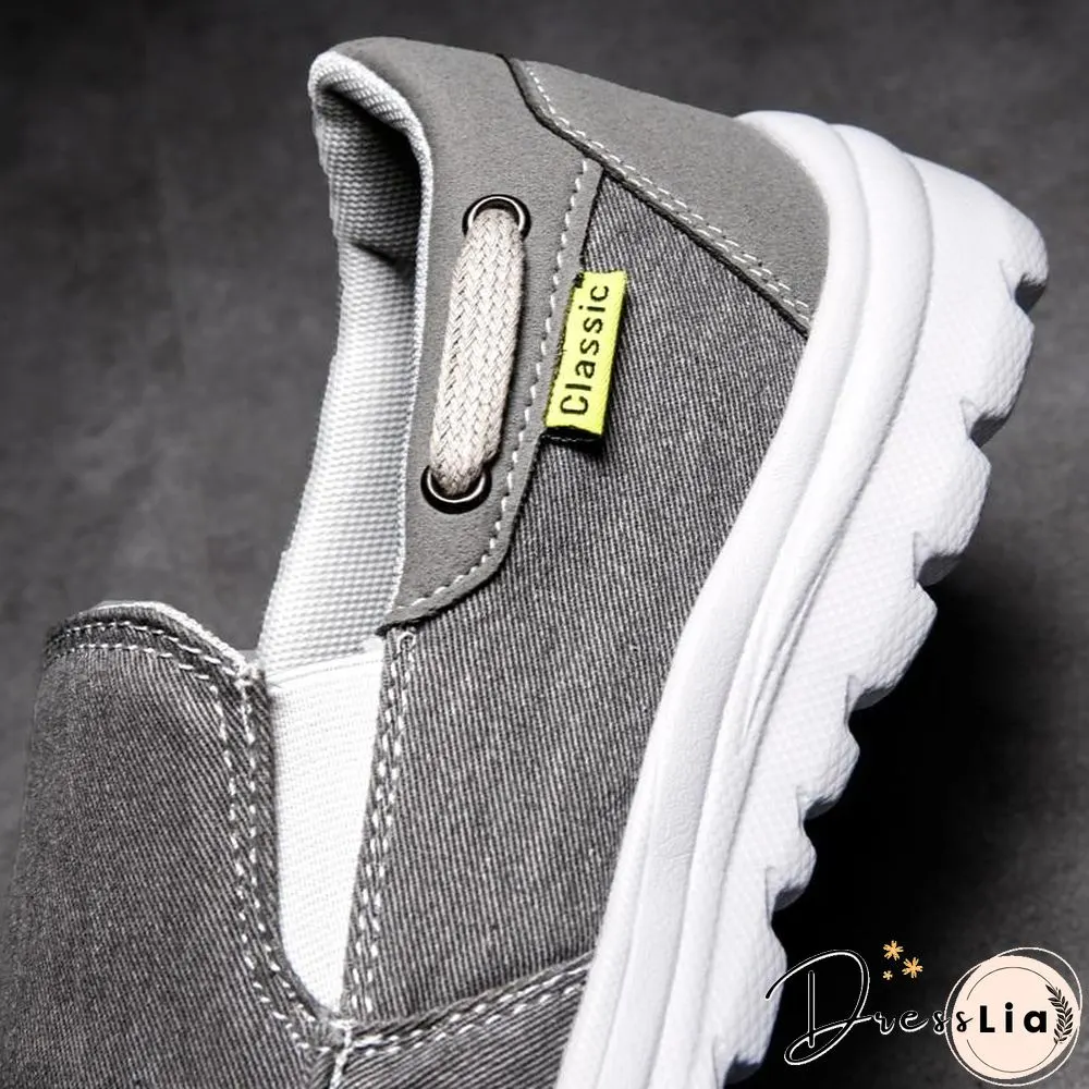 Men Canvas Casual Breathable Footwear Plus size Flat Shoes