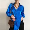 Gioiacombo&trade; Nuova camicia elegante a maniche lunghe da donna senior