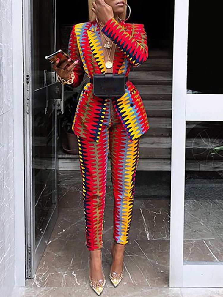 Multi-color Print Women Two Pieces Set SKUJ10596 QueenFunky