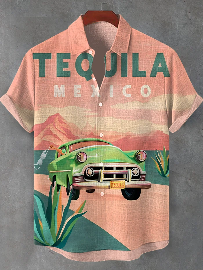 Men's Tequila Mexico Car Art Print Shirt