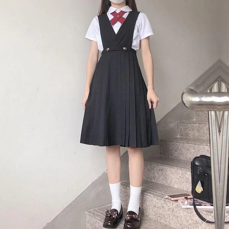 Navy/Black Sweet Jfashion Jk Kawaii Uniform Dress SP17192
