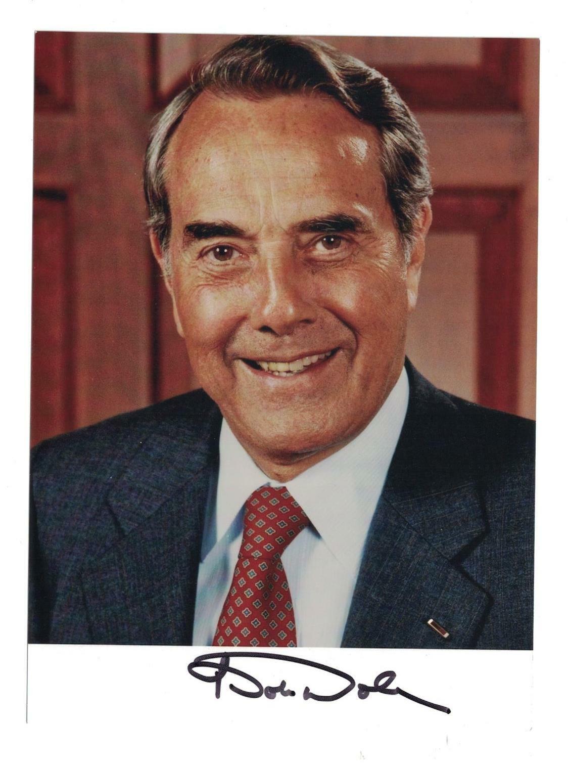 US Senator Bob Dole Signed Autographed 5 x 7 Photo Poster painting B