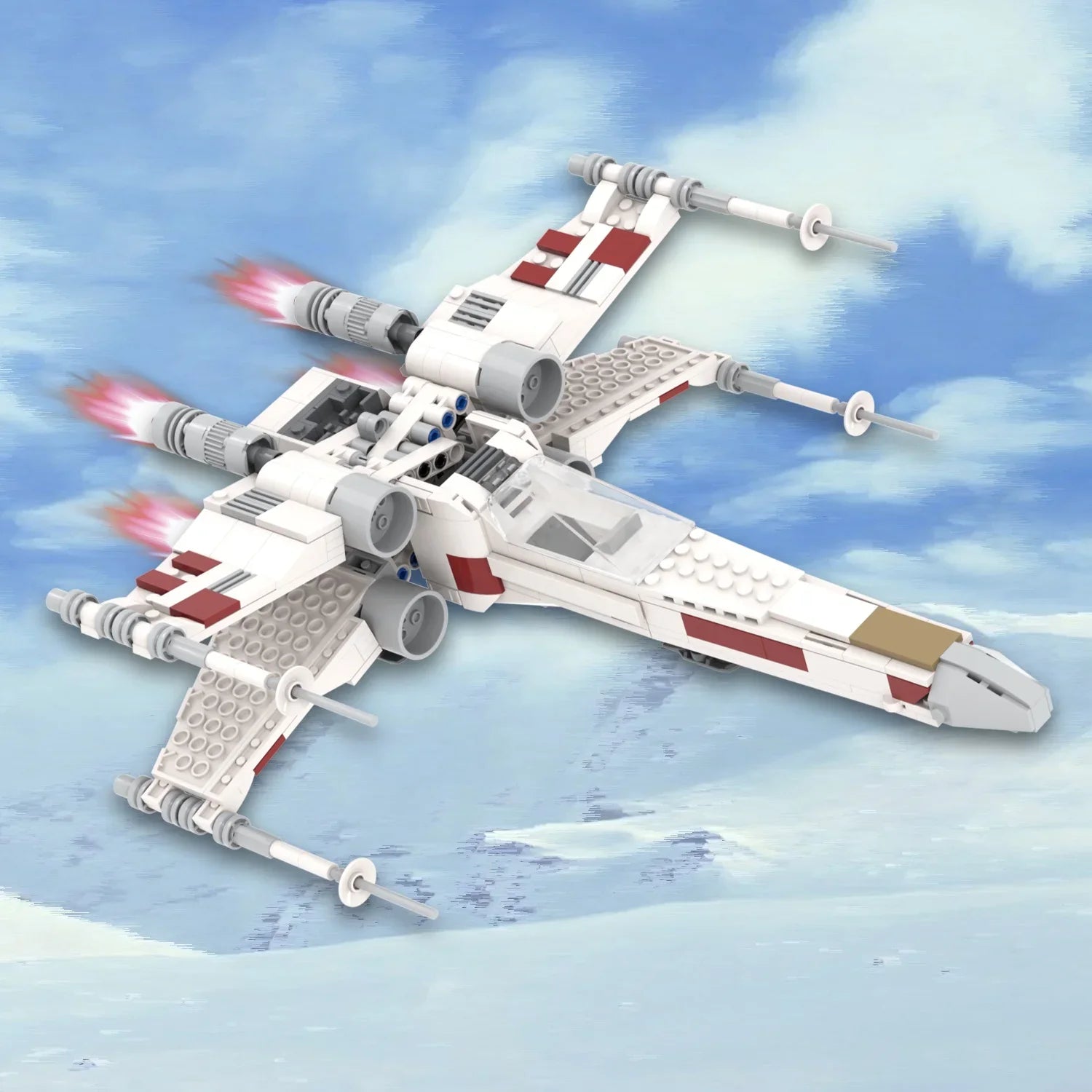 X-Wing Starfighter Custom Star Wars MOC LBS monstertoys